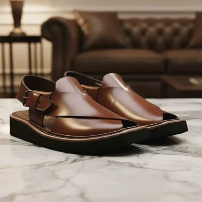 Handmade Mustard Charsadda Kaptaan Chappal