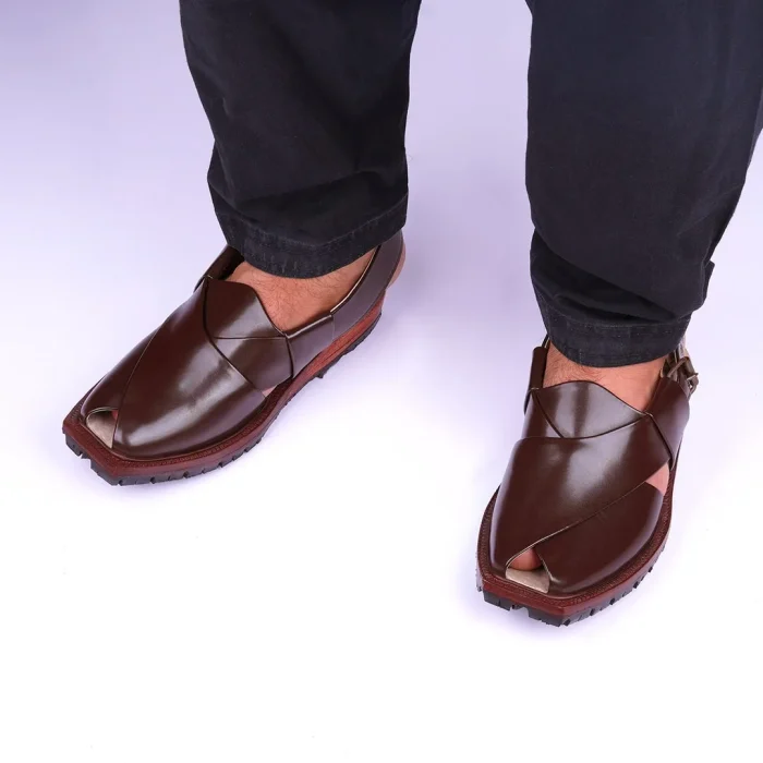 Brown Quetta Norozi Chappal with Double Sole - Image 2