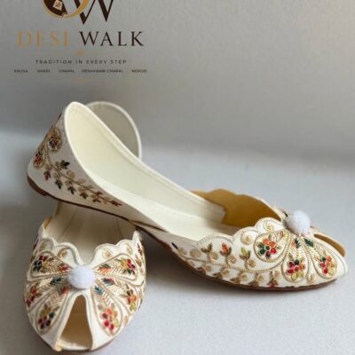 Handcrafted Off-White Khussa